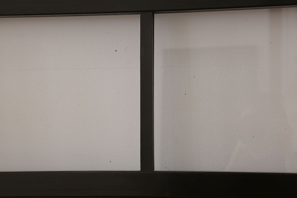 古民具・骨董　アンティークのクリアガラス帯戸4枚セット