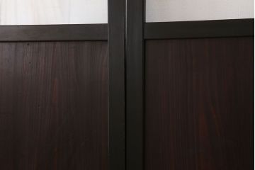 古民具・骨董　アンティークのクリアガラス帯戸4枚セット