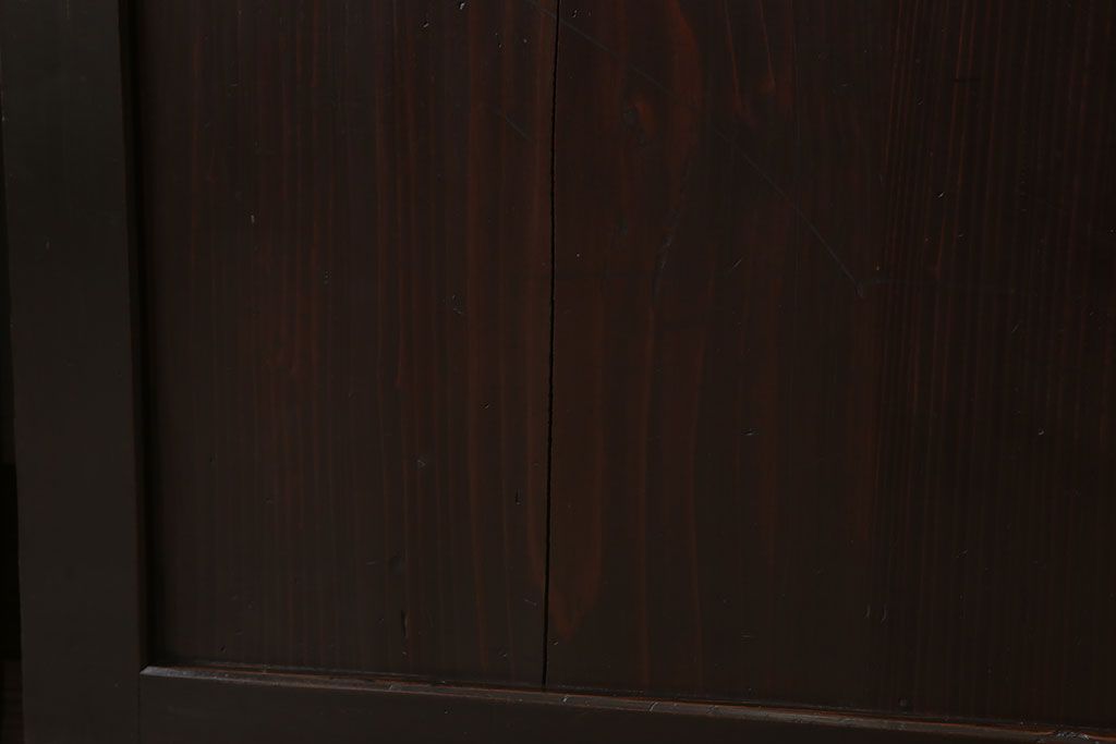 古民具・骨董　アンティークのクリアガラス帯戸4枚セット