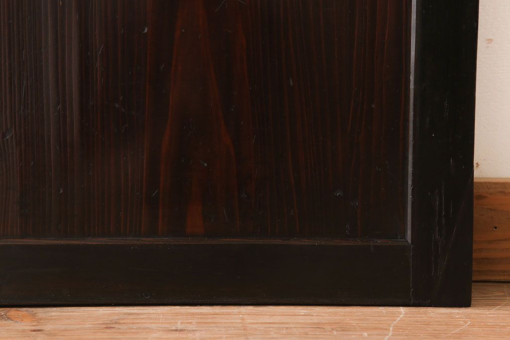 古民具・骨董　アンティークのクリアガラス帯戸4枚セット