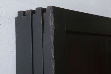 古民具・骨董　アンティークのクリアガラス帯戸4枚セット