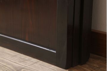 古民具・骨董　アンティークのクリアガラス帯戸4枚セット