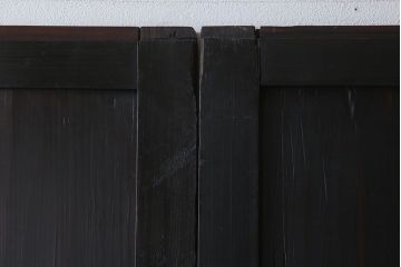 古民具・骨董　アンティークのクリアガラス帯戸4枚セット