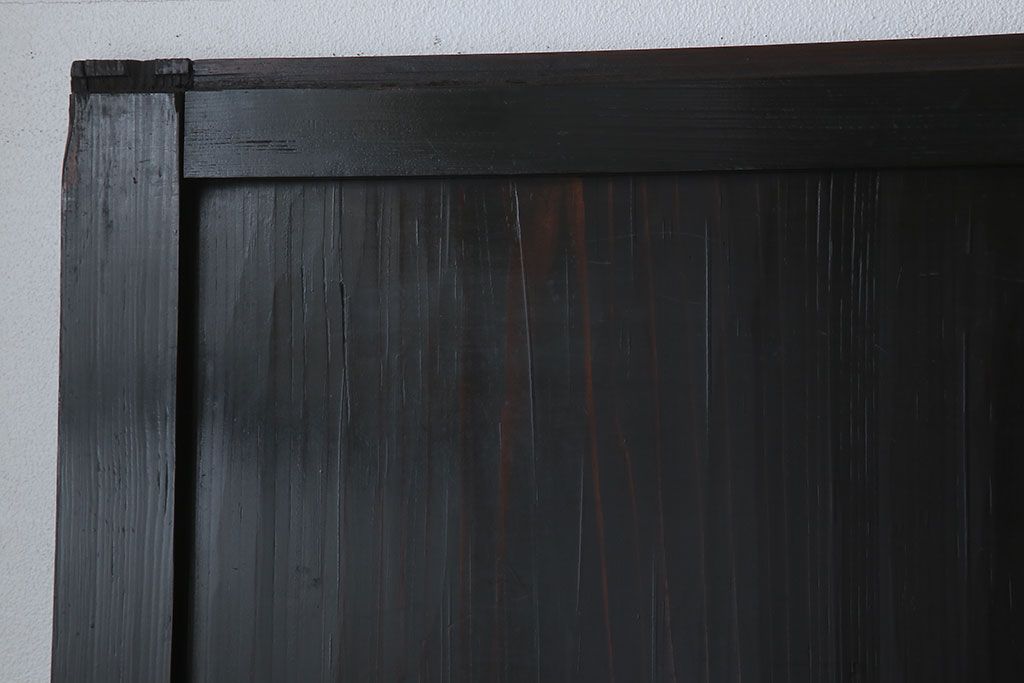 古民具・骨董　アンティークのクリアガラス帯戸4枚セット