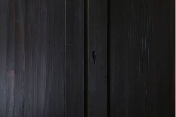 古民具・骨董　アンティークのクリアガラス帯戸4枚セット