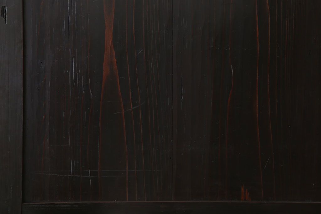 古民具・骨董　アンティークのクリアガラス帯戸4枚セット