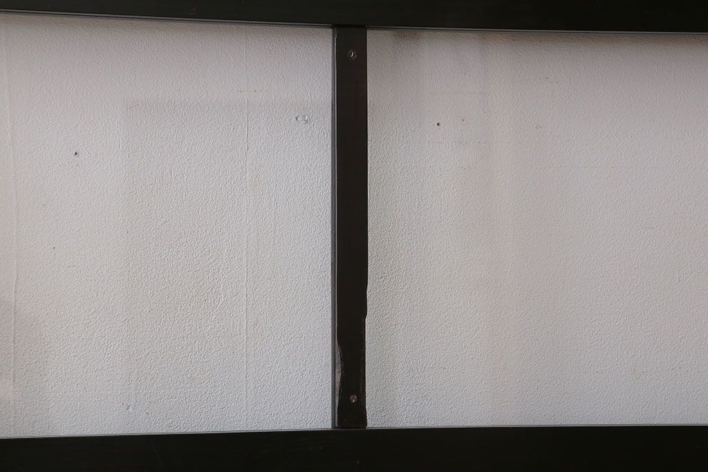 古民具・骨董　アンティークのクリアガラス帯戸4枚セット