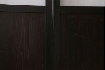 古民具・骨董　アンティークのクリアガラス帯戸4枚セット