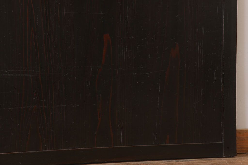 古民具・骨董　アンティークのクリアガラス帯戸4枚セット