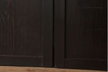 古民具・骨董　アンティークのクリアガラス帯戸4枚セット