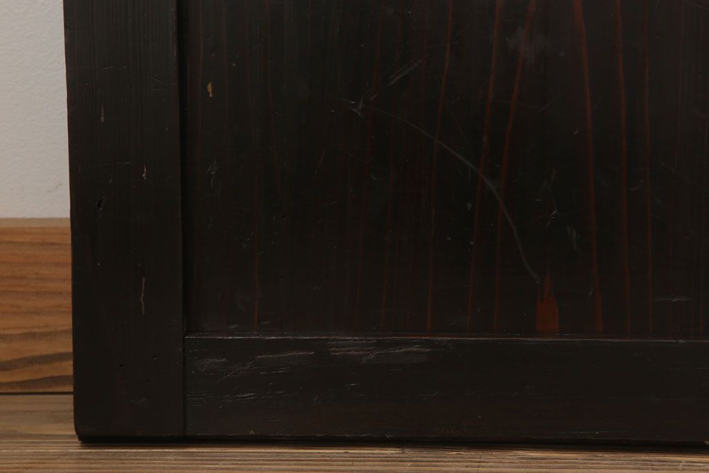 古民具・骨董　アンティークのクリアガラス帯戸4枚セット