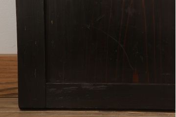 古民具・骨董　アンティークのクリアガラス帯戸4枚セット