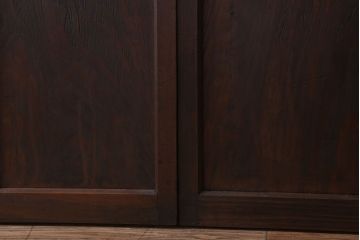 和製アンティーク　レトロな古い木のガラス戸4枚セット