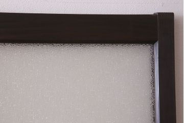 和製アンティーク　レトロな古い木のガラス戸4枚セット