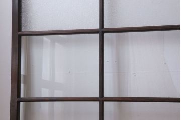 和製アンティーク　レトロな古い木のガラス戸4枚セット