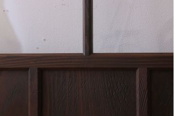 和製アンティーク　レトロな古い木のガラス戸4枚セット