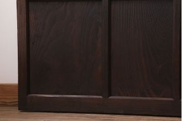 和製アンティーク　レトロな古い木のガラス戸4枚セット