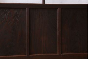 和製アンティーク　レトロな古い木のガラス戸4枚セット