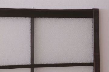 和製アンティーク　レトロな古い木のガラス戸4枚セット