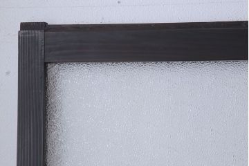 和製アンティーク　レトロな古い木のガラス戸4枚セット