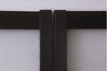 和製アンティーク　レトロな古い木のガラス戸4枚セット