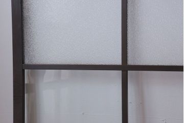 和製アンティーク　レトロな古い木のガラス戸4枚セット