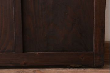 和製アンティーク　レトロな古い木のガラス戸4枚セット