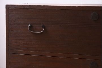 アンティーク家具　鉄脚付き!古い桐箪笥ローボード(2)