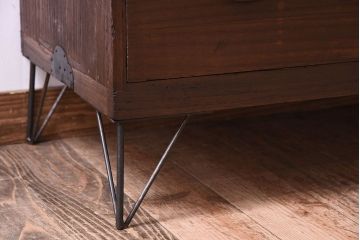 アンティーク家具　鉄脚付き!古い桐箪笥ローボード(2)