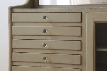 アンティーク家具　オリジナルペイント　デンタルキャビネット(ケビント)