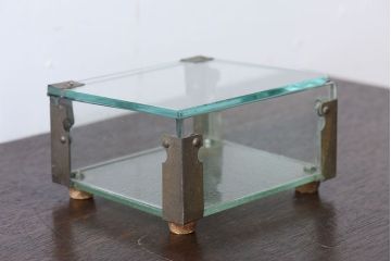 アンティーク雑貨　和製アンティーク　昭和レトロ　ガラス製小物入れ