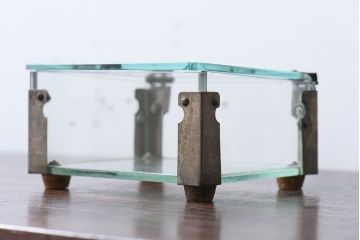 アンティーク雑貨　和製アンティーク　昭和レトロ　ガラス製小物入れ