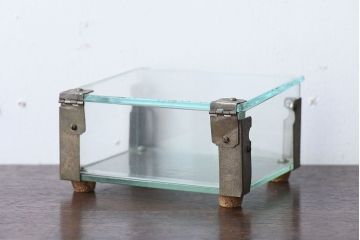 アンティーク雑貨　和製アンティーク　昭和レトロ　ガラス製小物入れ