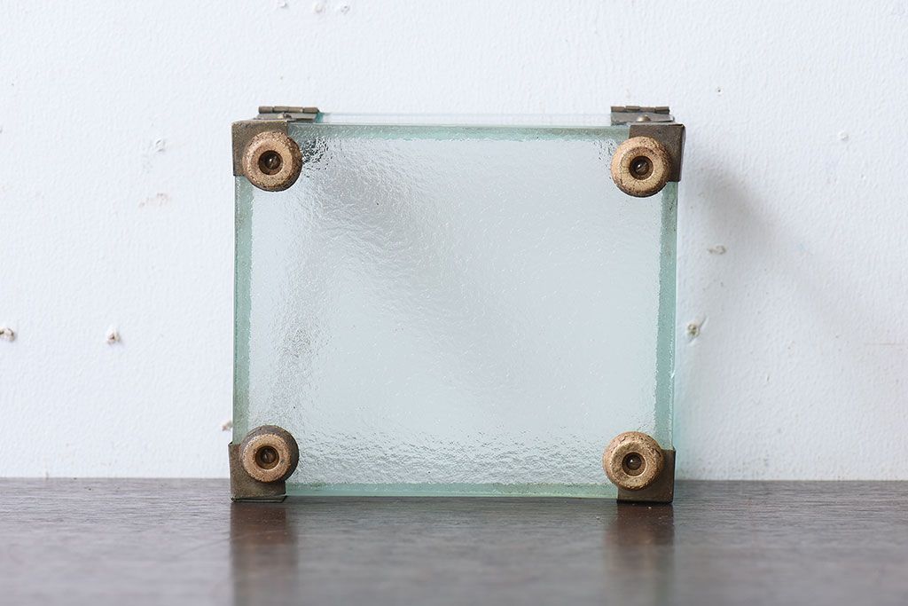 アンティーク雑貨　和製アンティーク　昭和レトロ　ガラス製小物入れ