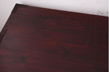 アンティーク家具　前面栗材!桜丸金具の時代箪笥ローボード(米沢箪笥・衣装箪笥)(2)