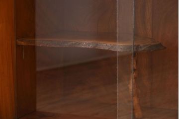 アンティーク家具　総欅材!木目が美しい和モダンな脚付きローボード