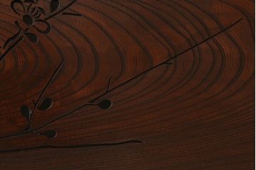 古民具・骨董　最高級品!透かし彫りが美しい欅一枚板の欄間