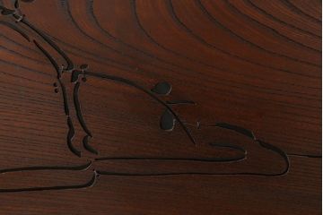 古民具・骨董　最高級品!透かし彫りが美しい欅一枚板の欄間