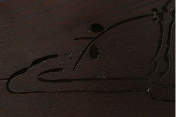 古民具・骨董　最高級品!透かし彫りが美しい欅一枚板の欄間