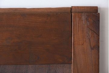 明治大正期　総欅材!鏡板一枚板のアンティーク幅狭蔵戸(玄関戸)