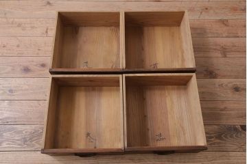 アンティーク家具　明治大正期　アンティーク　二段重ね関西収納棚