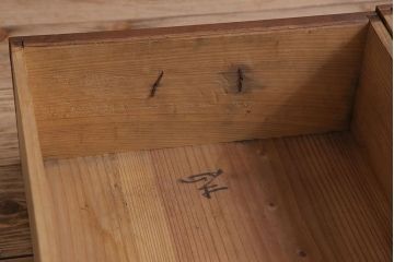 アンティーク家具　明治大正期　アンティーク　二段重ね関西収納棚