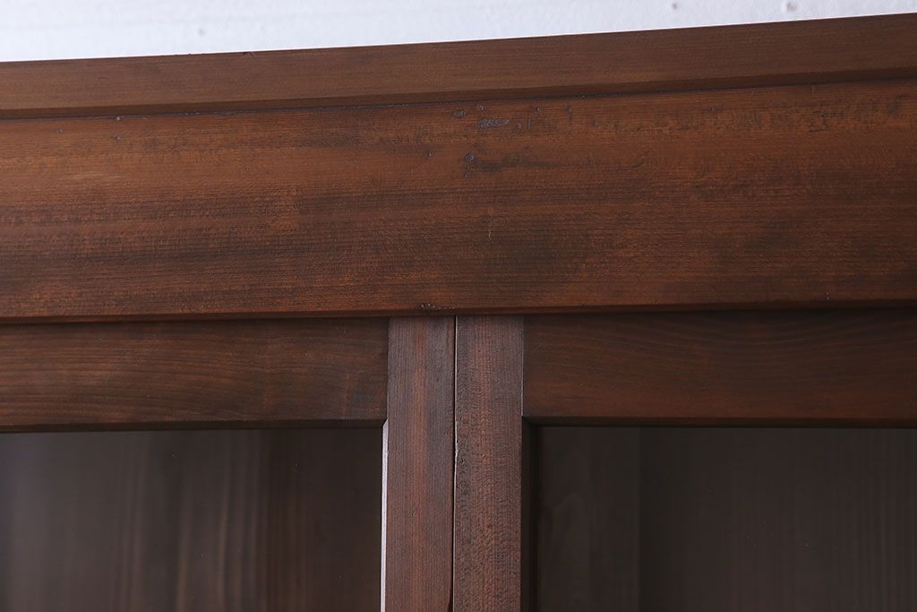 アンティーク家具　明治大正期　アンティーク　二段重ね関西収納棚