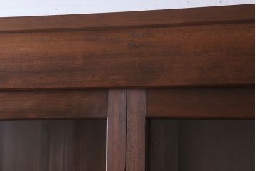 アンティーク家具　明治大正期　アンティーク　二段重ね関西収納棚