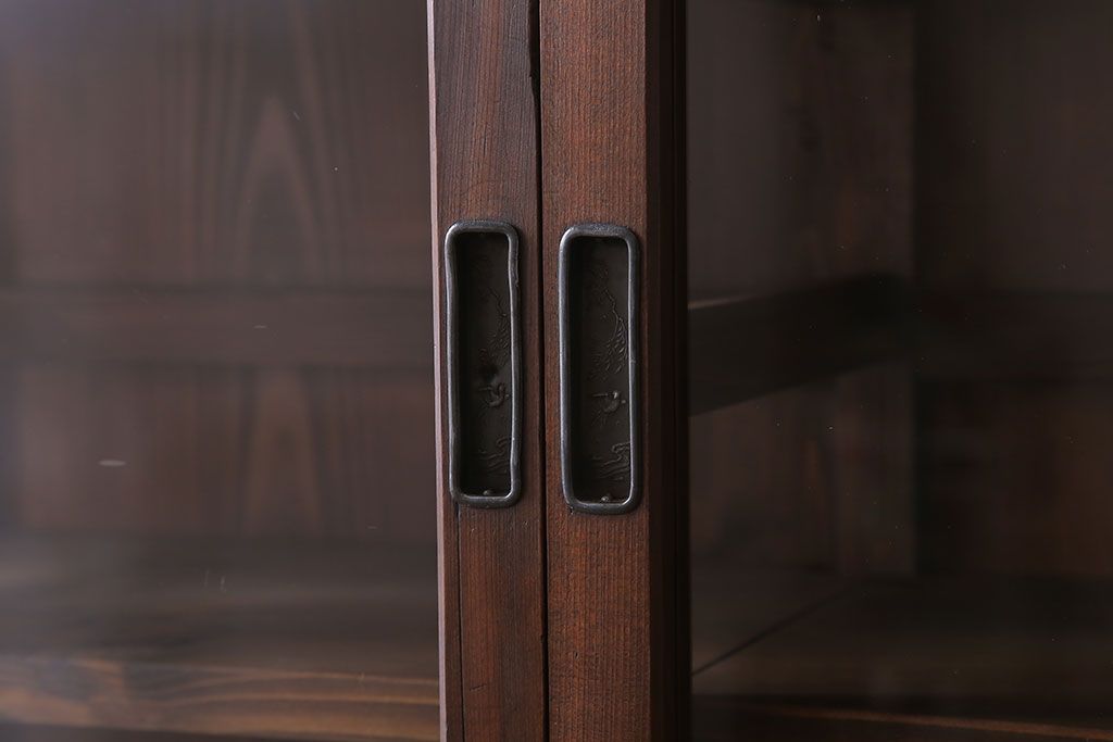 アンティーク家具　明治大正期　アンティーク　二段重ね関西収納棚