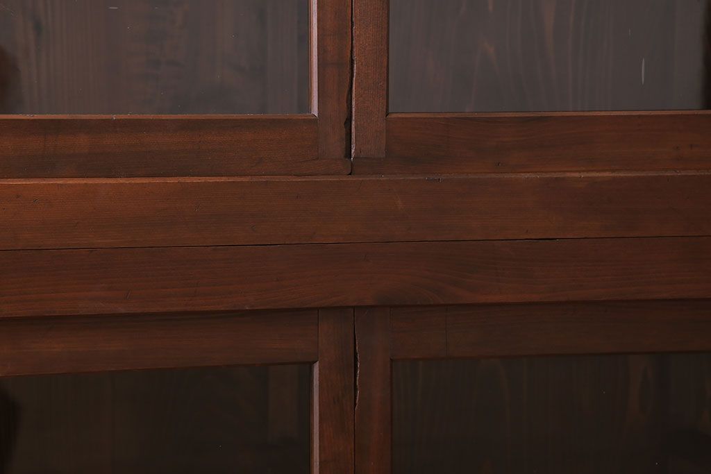 アンティーク家具　明治大正期　アンティーク　二段重ね関西収納棚