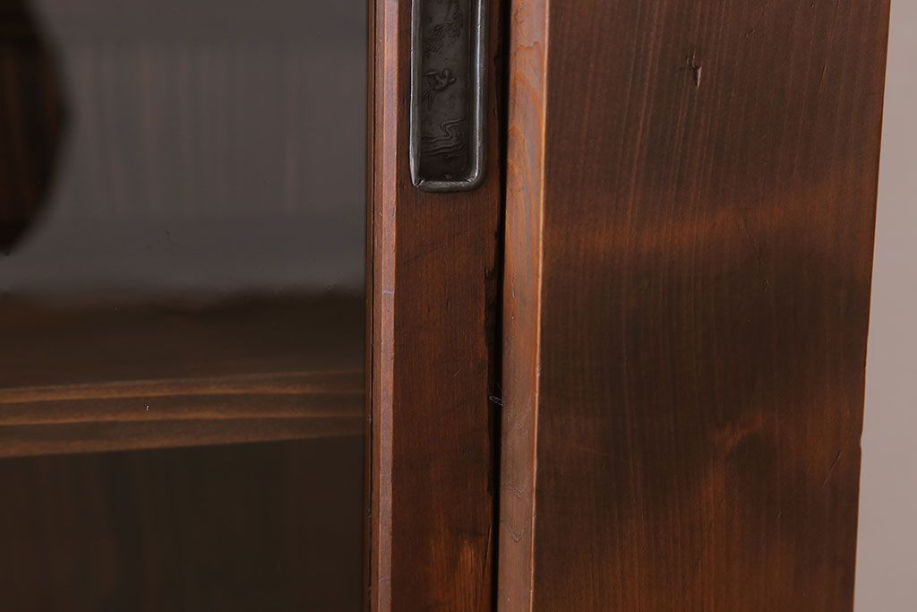 アンティーク家具　明治大正期　アンティーク　二段重ね関西収納棚