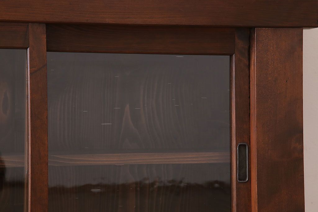 アンティーク家具　明治大正期　アンティーク　二段重ね関西収納棚