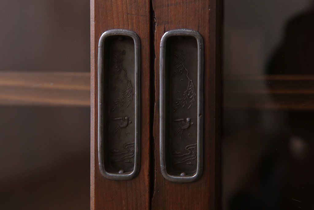 アンティーク家具　明治大正期　アンティーク　二段重ね関西収納棚