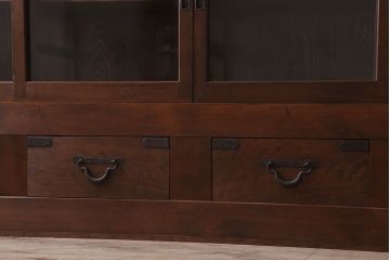 アンティーク家具　明治大正期　アンティーク　二段重ね関西収納棚